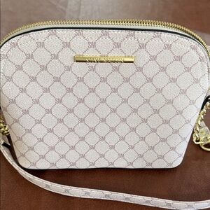 Steve Madden Cream-Tone Monogram Crossbody Bag
